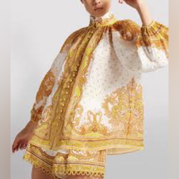 ZIMMERMANN Bells Paisley Blouse Size Zimmermann 0 - Picture 6 of 8